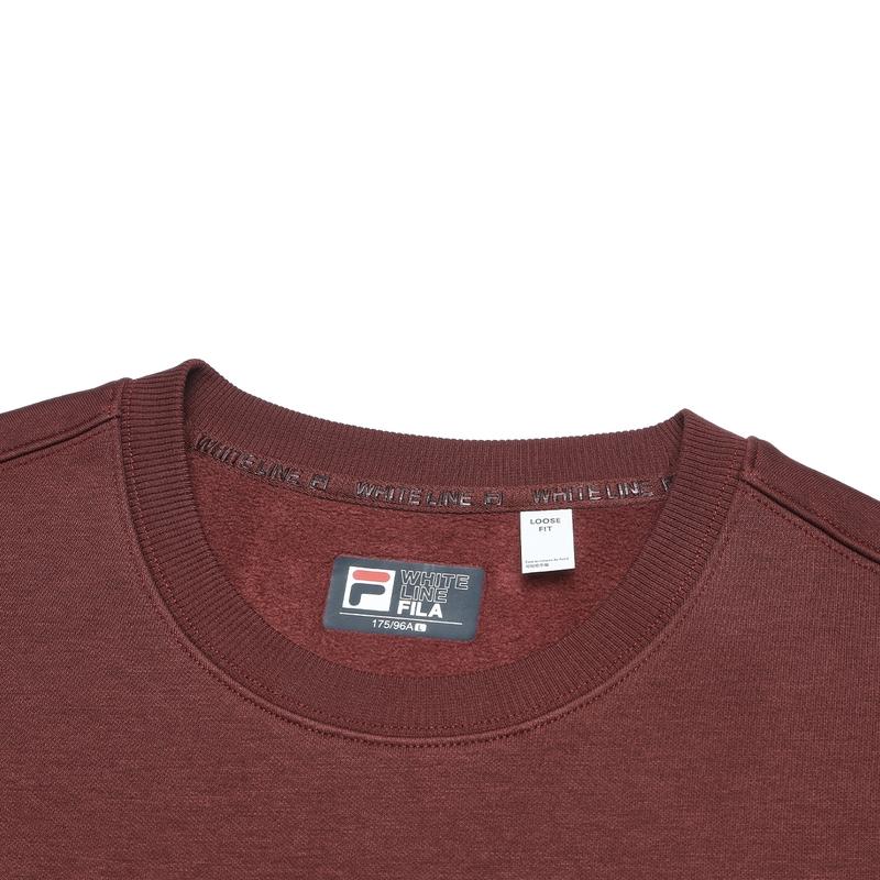 Fila Оригинальный свободный флисовый свитшот American Vintage, унисекс, винно-красный F51M449204F-WI