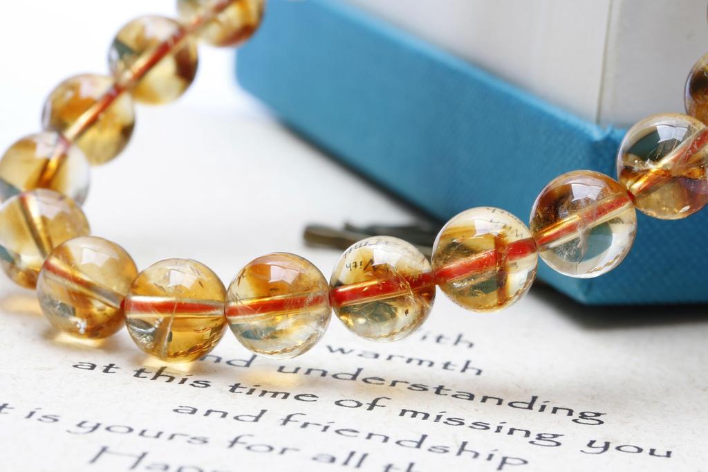 KOUOKU старинный натуральный браслет из цитрина 9 мм, камень силы, камень ноября, удача, деньги, удача, натуральный камень, молитвенные четки из Мадагаскара [K Memories]