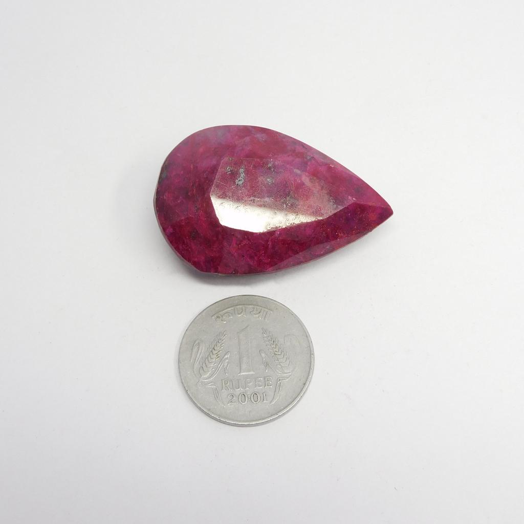 Natural Pink Ruby Loose Gemstone 173.55 ct Pear Cut for Jewelry Making and Gem Collections
