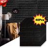 40 Pieces of Decorative Self-adhesive Waterproof and Moisture-proof 38.5X35cm Imitation Brick Wallpaper for Bedroom Walls