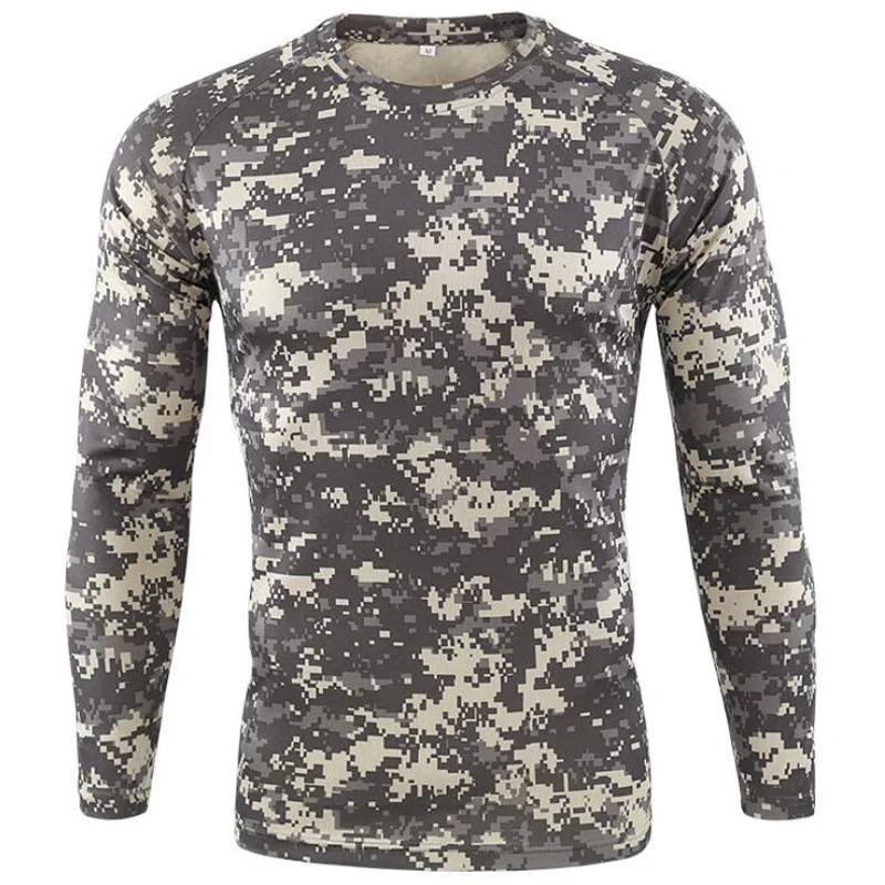 Fashion Versatile Camouflage Printed Top Long Sleeve Casual Loose Comfortable Pullovers Long Sleeves Men’s