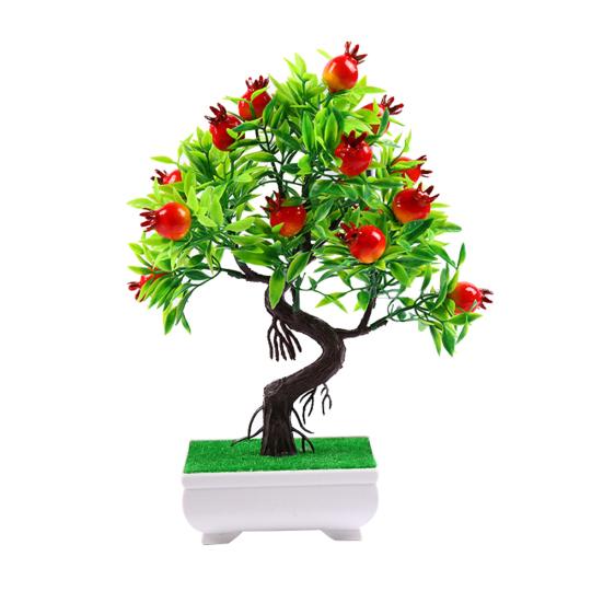 1Pc Artificial Flower Fruit Tree Miniascape Restaurant Home Table Bonsai Decor