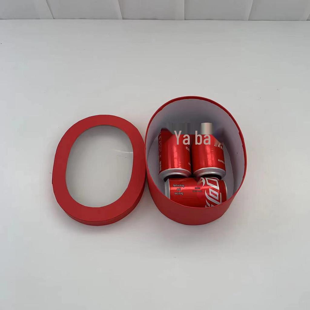 Teacher's Day Kraft Paper Gift Box: Transparent Oval Cookie & Candy Baking Packaging Box