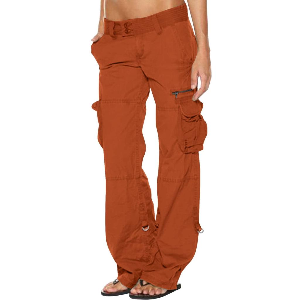 Womens Baggy Cargo Pants Vintage Jeans With Pockets Wide Leg Trousers Loose Overalls Long Pants Cargo Pants