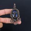 Tree Of Life Labradorite Pendant, Handmade Gemstone, 999 Copper Wire Wrapped Pendant Antique Jewelry, For Gift Silver Jewelry