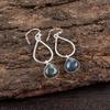 Moss Agate Gemstone 925 Sterling Silver Jewelry Handmade Designer Earrings1.90" EE-19-23