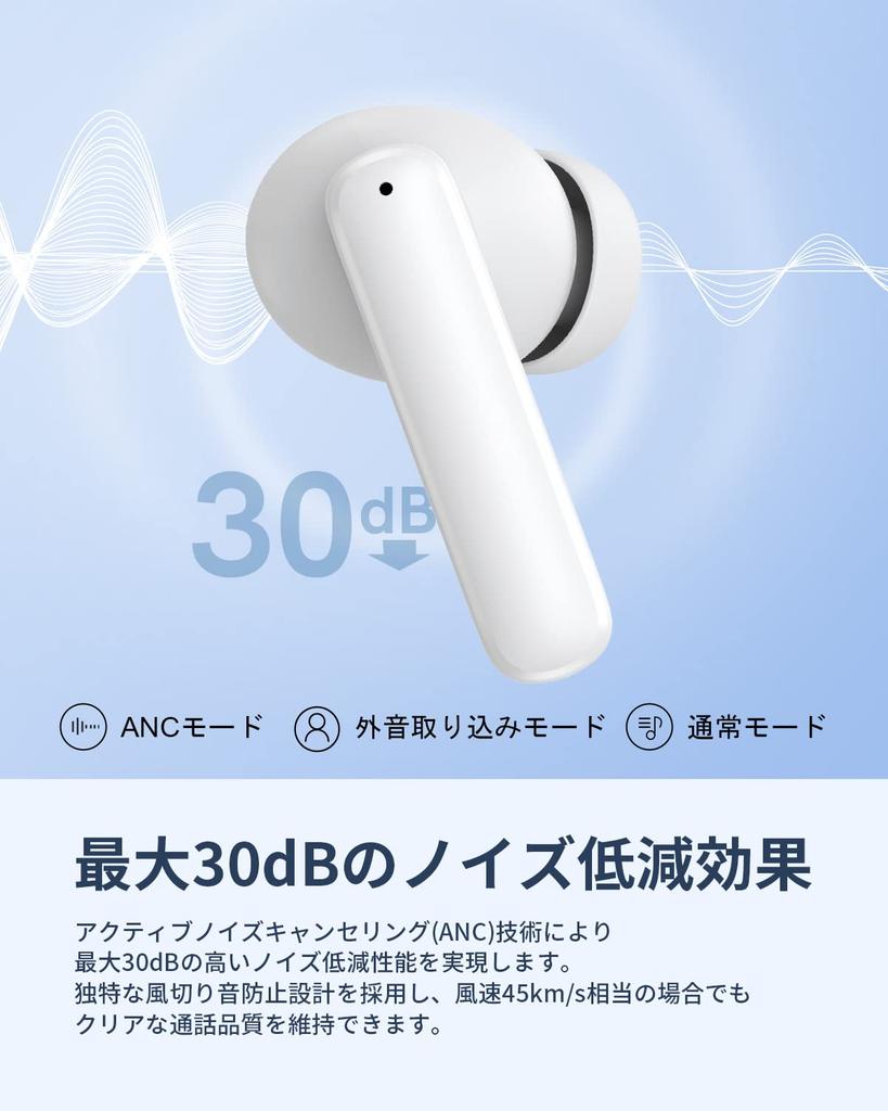 QCY T13 ANC Беспроводные Наушники Bluetooth Захват Окружающего Звука Защита от Ветра True Wireless Активное Шумоподавление 4 30 Часов Воспроизведения Большой 10 мм IPX5 Приложение Технические