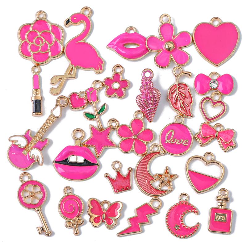 10 шт., подвески из сплава, масляные животные, цветы, случайный микс, подвески, бусины для самостоятельного изготовления ювелирных изделий