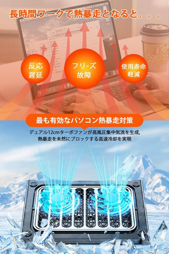 Zxyceo на 2025 год Оснащен двумя мощными большими охлаждающими подставками для ноутбука с регулируемой высотой 6 уровней, двумя USB-портами, поверхностью для высокой совместимости с дюймами