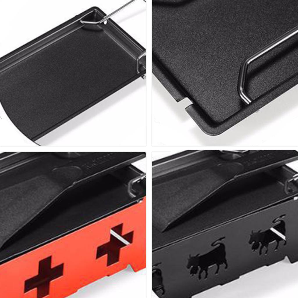 Набор для гриля-раклет с антипригарным покрытием Сковорода для плавления сыра с лопаткой Складная деревянная ручка для плавления сыра