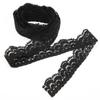 Black Lace Ribbon 10 Yards 0.59in Wide Stretchy Elastic Comfortable Floral Pattern Lace Trim for