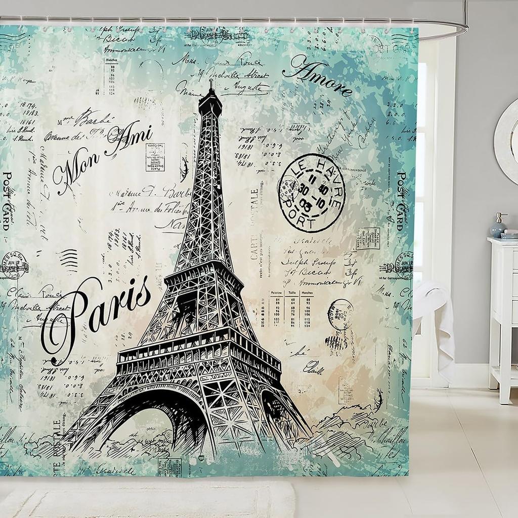 Детская милая шторка для душа с суши для мальчиков и девочек, в японском стиле, кавайный декор, занавеска для ванной - розовая мультяшная с сердечками, водонепроницаемая ткань