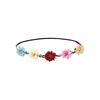 Hand Woven Floral Wreath Crown Adjustable Ribbon Bohemia Garland Headpiece  for Photography Props