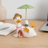 Simulated Duck Umbrella Ornament Handicraft Cartoon Resin Animal Sculpture  Balcony Garden Supplies