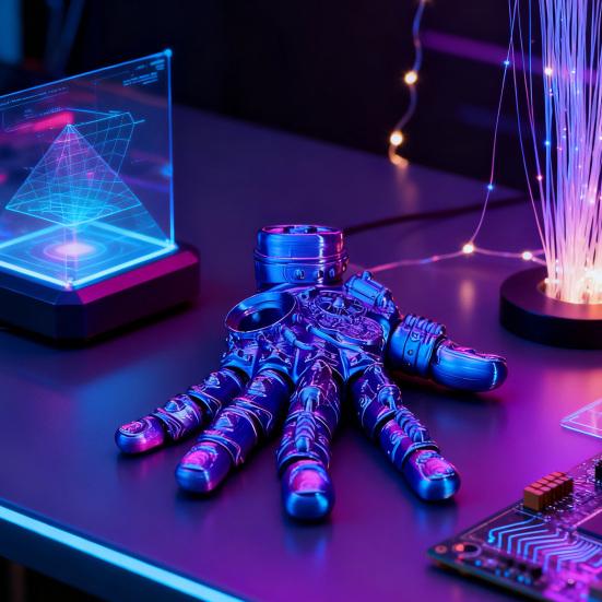 3D-печатная механическая рука фигурка подвижные суставы роботизированная рука статуэтка снятие стресса ладонь фиджет-игрушка украшение для дома офиса настольное украшение