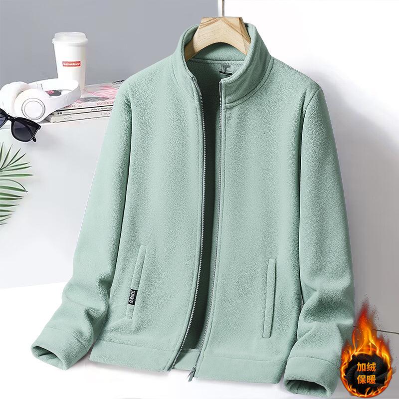 Fleece Clothes, Couple Stand-Up Collar Jackets, Men'S And Women'S Winter New Men'S Korean Version, Slim-Fit Youth Sports, Leisure And Warm Tide