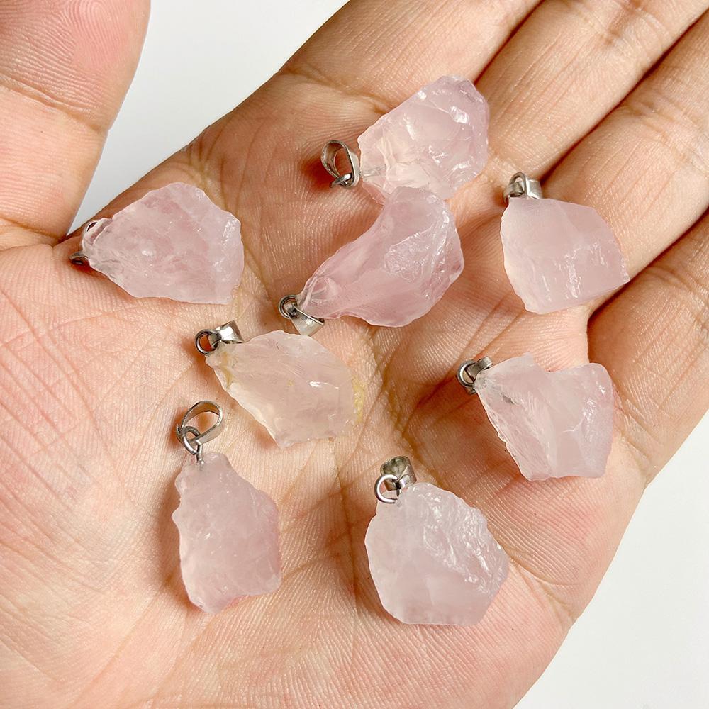 5pcs Irregular Raw Natural Stone Pendant Agates Quartz Crystal Pendant for Jewelry Making DIY Necklace Earrings Accessories