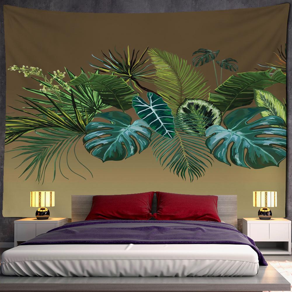 Ручная роспись, настенная живопись с растениями, гобелен, настенный подвесной богемный стиль, простой скандинавский художественный домашний декор