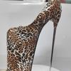 Новые туфли на высоком каблуке с леопардовым принтом, каблук 30 см, женская обувь большого размера, туфли на шпильке, туфли на высоком каблуке