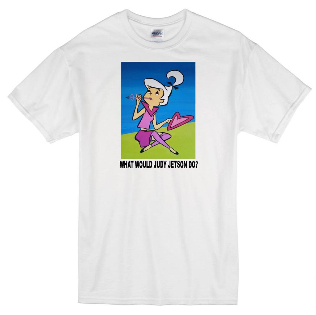 JUDY JETSON WWD? THE JETSONS CARTOON GEORGE ELROY ASTRO JANE TV WHITE T-shirt Tops Tees Unisex