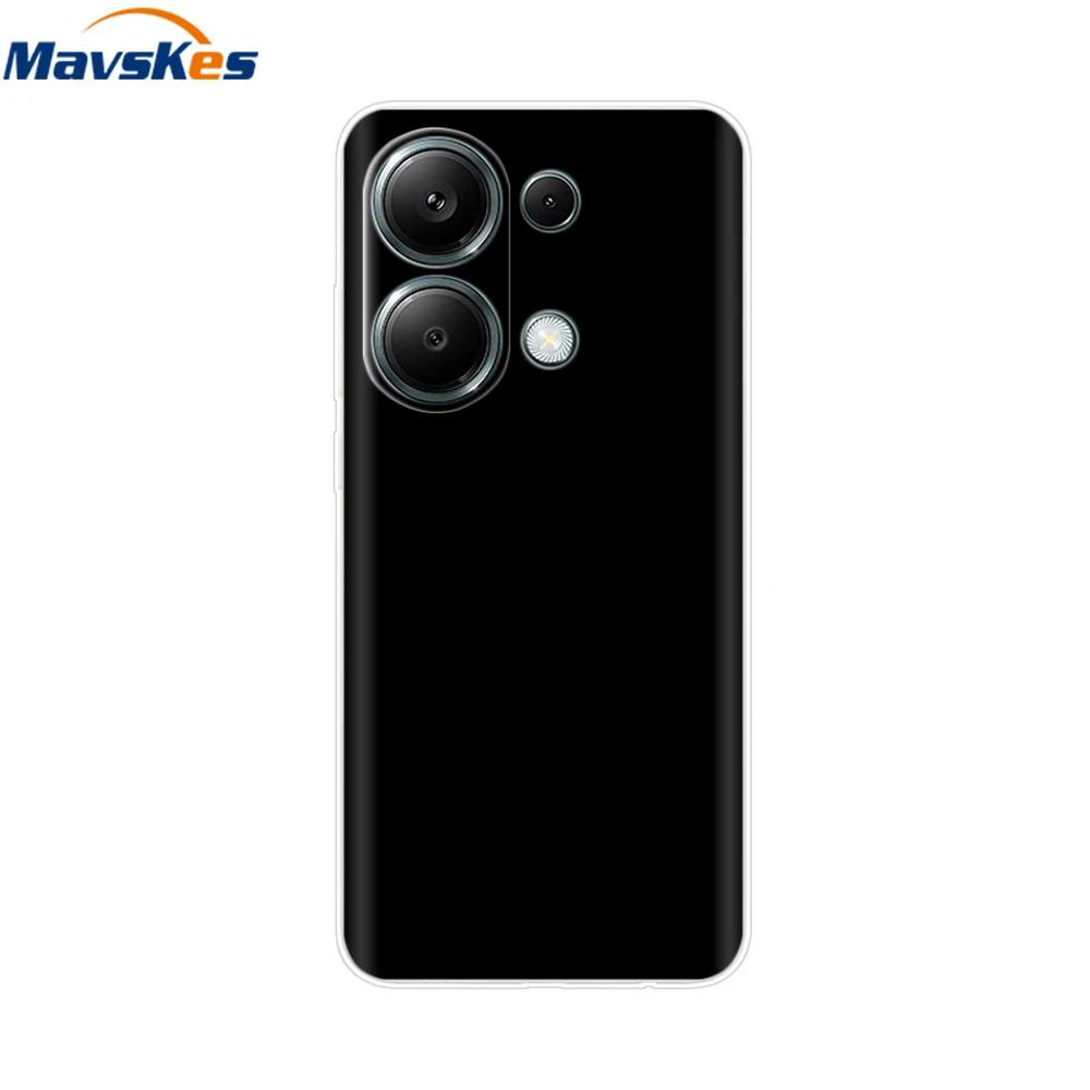 Soft Clear TPU Case For Xiaomi Redmi Note 13 4G Case Silicone Bumper Back Cover Fundas For Redmi Note 13 Pro 4G Phone Cases Etui