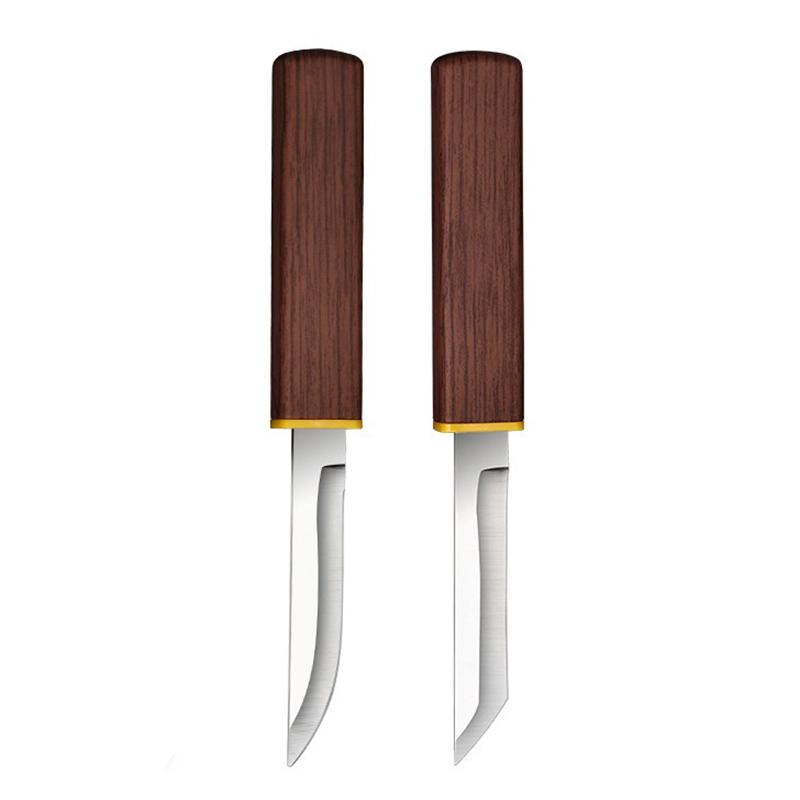 Нож из нержавеющей стали 2-в-1, двойной прямой, хозяйственные, острые, карманные, переносные, режущие инструменты, нож для рыбалки, мини-нож для фруктов