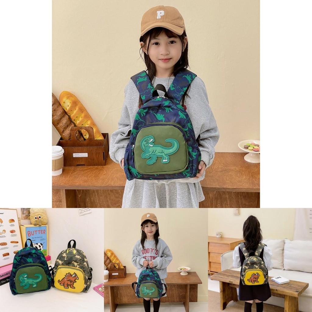 Stylish Childrens Dinosaur School Backpack Charming Nylon Material For Young Students
