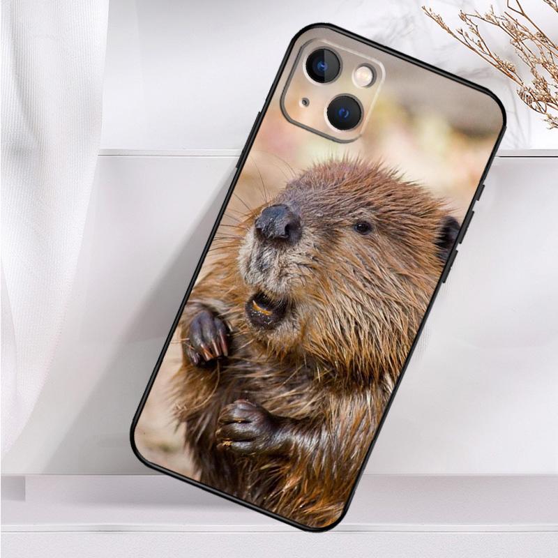 Animal Beaver Phone Case For iPhone 16 15 14 13 12 11 Pro Max Mini X XR XS Max 7 8 Plus Back Cover