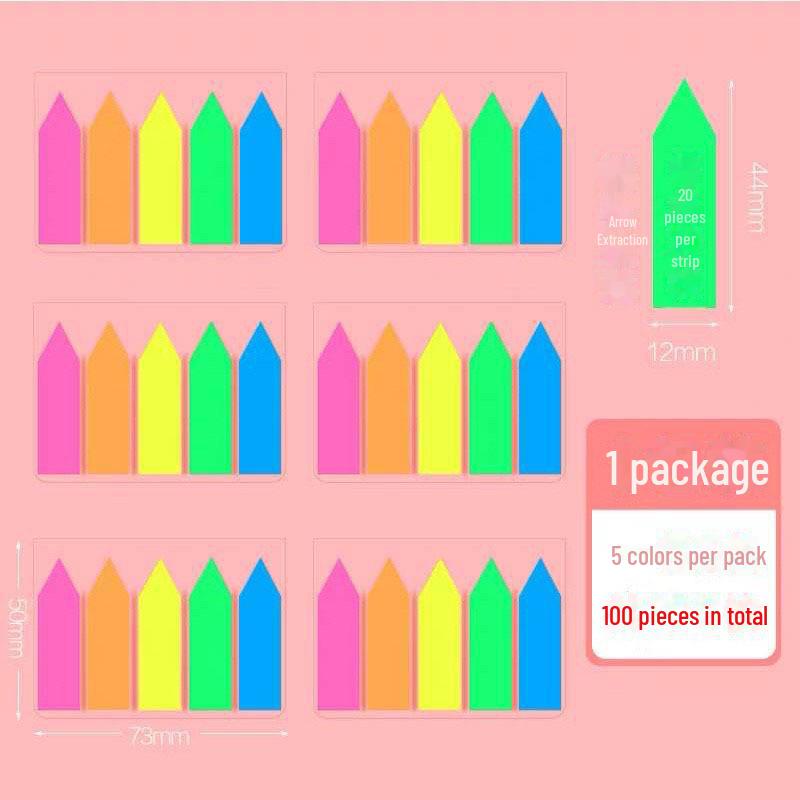 Съемные цветные наклейки-индексы: Маленькие свежие студенческие маркеры и стикеры