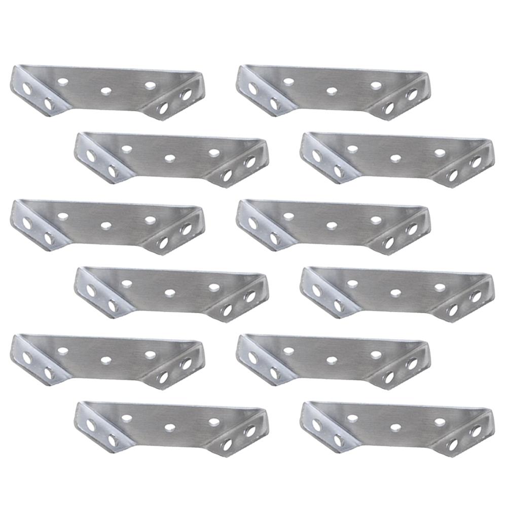 12 Pcs Shelf Bracket Connection Corner Trapezoid Angle Trapeziform Brace Square Code Brackets 90 Degree Support