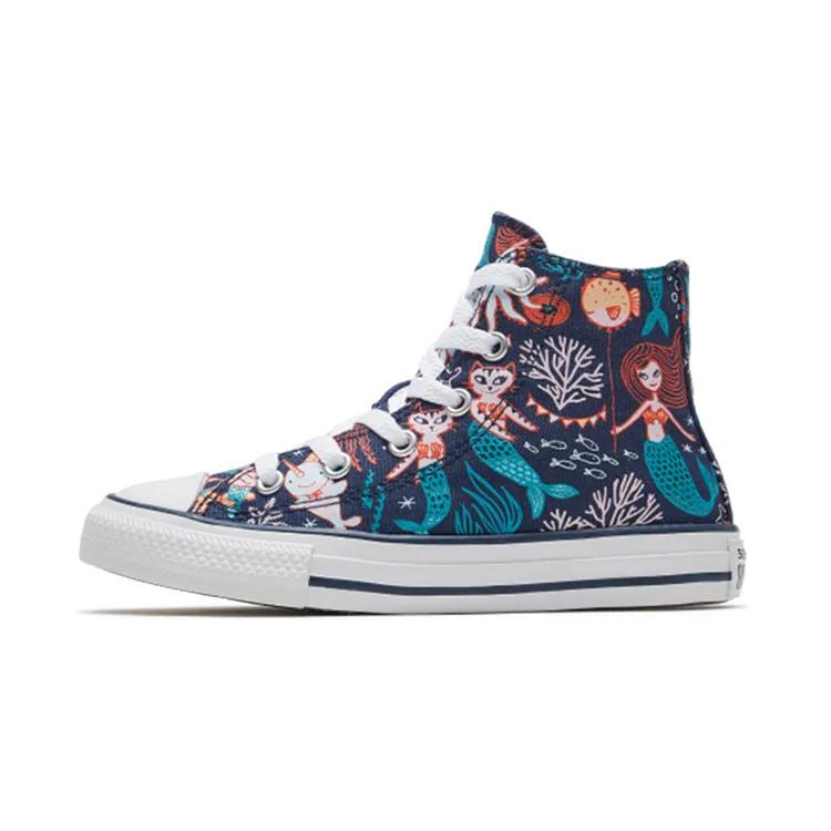 Converse All Star Comfortable Cushioning Abrasion Resistant High top Kids Canvas Shoes Blue Unisex (Unisex) Kids' Canvas Shoes