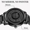 Magnetic Roller Mens Personalized Creative Watch Trendy Black Technology Cool Concept Borderless Design Watch