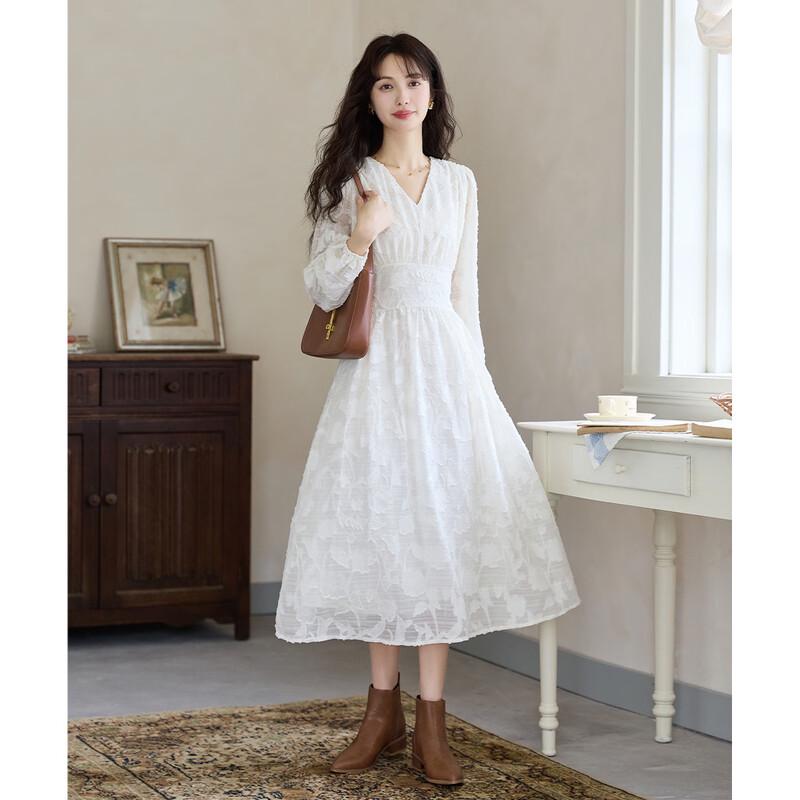 Mokana Women's Fashion Versatile Long-Sleeve Mid-Length Dress