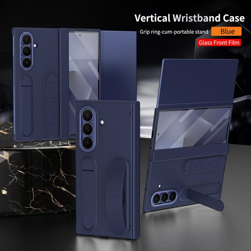 TriFold Phone Case With Wrist Strap Pen Slot Hinge Cover Galaxy Z Fold Series Shockproof PC Protective Shell