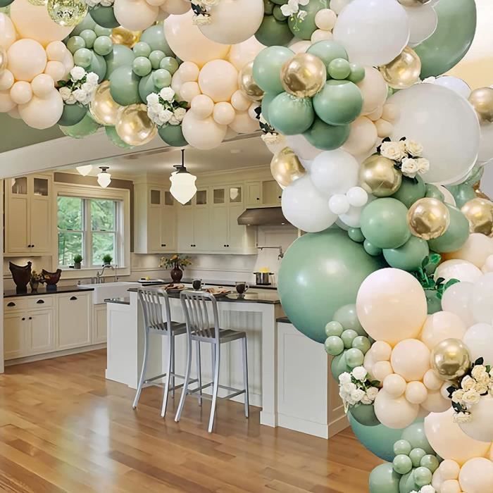 Kit de décoration - Non spécifié - Arche Ballons - Vert et Or - 102 pièces - Anniversaire, Mariage