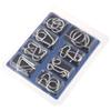 8Pcs/Set Materials Metal Puzzle Wire Iq Mind Brain Teaser Puzzles Reliever Toys