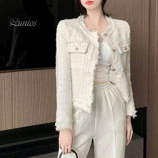 Женская куртка в стиле знаменитостей, короткая, с круглым вырезом, длинными рукавами, однобортный кардиган, рваное пальто, верхняя одежда осень-зима