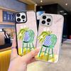 Оптовый чехол для телефона Apple iPhone 17 с большим отверстием, противоударный, с художественной иллюстрацией и цветами в горшках