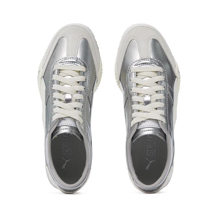 Puma Женские кроссовки Bella UT из кожи серебристого цвета Frosted-Ivory White 402186-06
