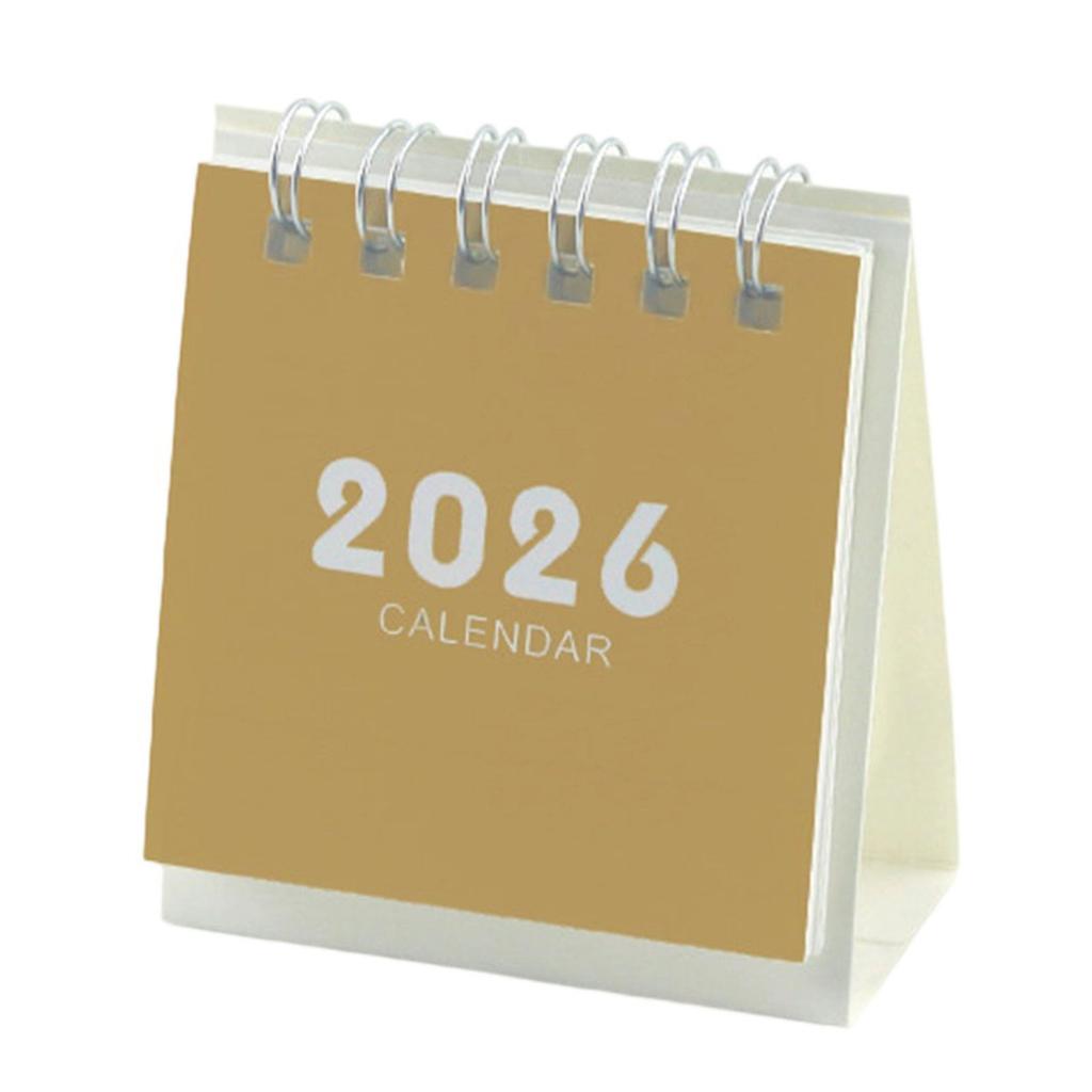 2026 Desk Calendar Twin-Coil Binding 17 Month Paper Calendar from Aug 2025 To Dec 2026 Office Tabletop Calendar Planner