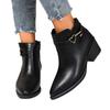 Fashion Block Heel Booties Women's Fashion 2025 Pointed Toe Side Pull Soft Sole Anti-slip Wear-resistant High Heel Boots