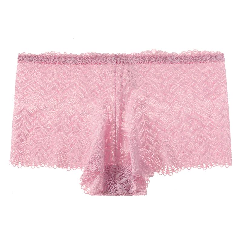 CINOON Сексуальные женские трусики кружевные трусы средней талии в форме листа полые боксеры нижнее белье однотонное дышащее нижнее белье