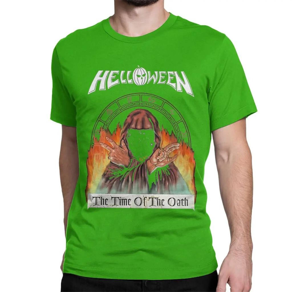 Helloween металлические для женщин унисекс футболки время клятвы забавные футболки с короткими рукавами футболка из чистого хлопка Новое поступление топы