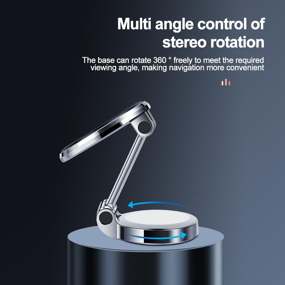 360-градусный магнитный автомобильный держатель для мобильного телефона, магнитный автомобильный кронштейн, складная поддержка смартфона в автомобиле, универсальная для всех телефонов