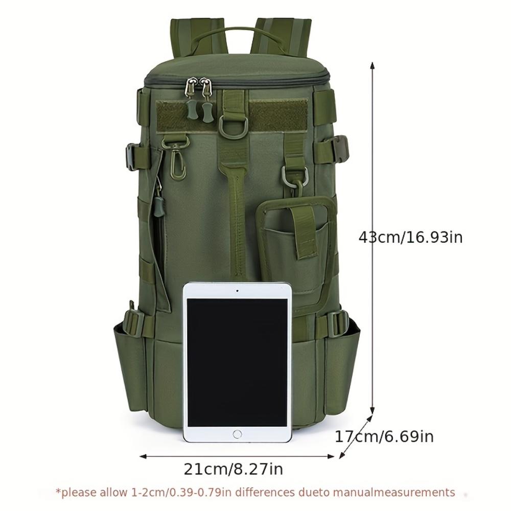 Рюкзак для рыболовных снастей большой вместимости, многосекционный ящик для хранения с держателем для удилищ, подходит для походов и кемпинга, сумка для рыболовных снастей, спортивный рюкзак