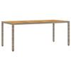 VidaXL Table de Jardin et Dessus en Bois d'Acacia, Table à Manger, Table de Repas, Meuble de Patio Terrasse Extérieur, Gris 365542