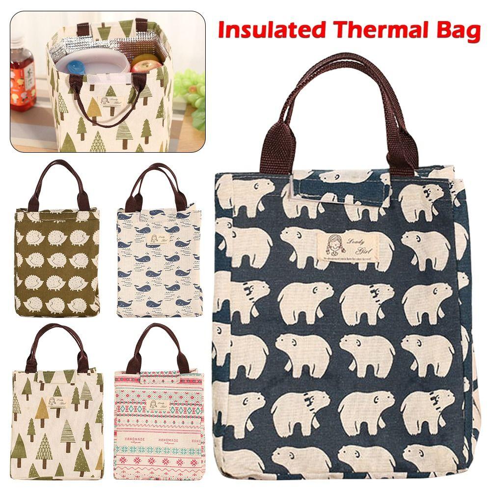 Портативная сумка для хранения, детская, студенческая, изолированная термосумка для пикника, ланч-бокс, органайзер для завтрака, сумка-холодильник для обеда