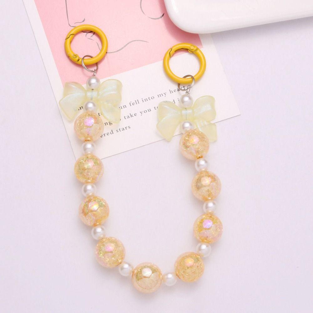 Градиентный кулон-бантик Акриловый шнурок для телефона DIY Цепочка из бусин-взрывов Брелок Аксессуары для сумки