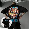Футболка с аниме One Piece Мужская Женская Хлопок Короткий Рукав Летняя Графическая Футболка Команда Луффи Уличная Одежда Повседневная Одежда Y2k Детская Унисекс
