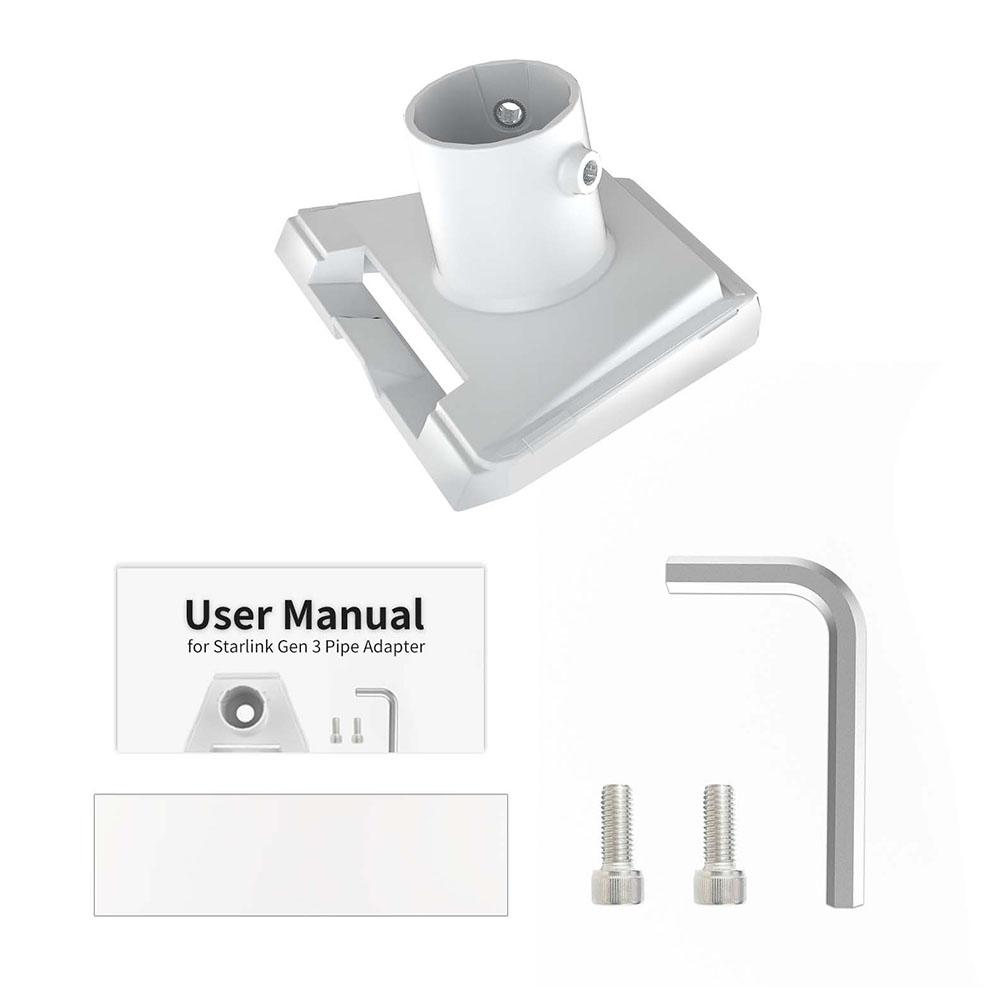 Для Starlink Gen 3 адаптер для трубы, круглая труба, ударопрочный пластиковый адаптер, крепление на столбе, для Starlink V3, аксессуары для крепления на крыше